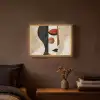 Gezicht - Abstract - Kunst - Vormen Light Box met batterij (Wandlamp) middel -sfeer4