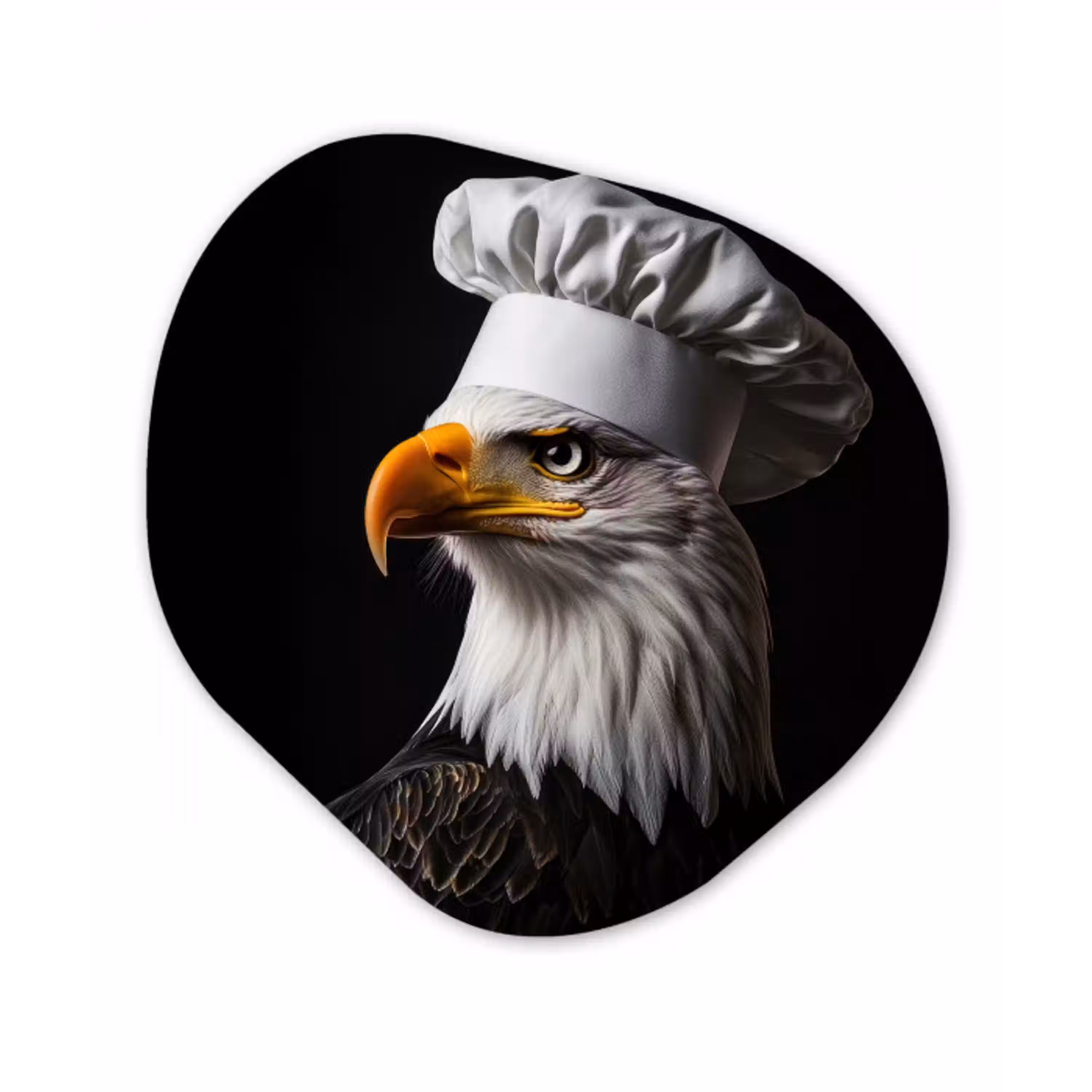 Arend -Amerika - Koksmuts - Vogel - Stoer Wandcirkel Organisch Aluminium middel -3d