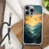 Vogels - Zon - Bomen - Groen Hoesje iPhone 16 Pro Max met koord klein -sfeer4