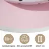 Banaan - Stippen - roze Akoestische PET Vilt - Rond klein -closeup_NL
