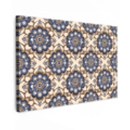 Floraal - Ornament - Blauw canvas 2cm klein 34 -z3d