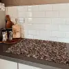 Graniet - Bruin - Structuur Inductie beschermer vinyl 3mm klein 276 -sfeer3