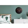 Wereldkaart - chocola - Smakelijke uitstraling Wandcirkel aluminium klein -slaapkamer