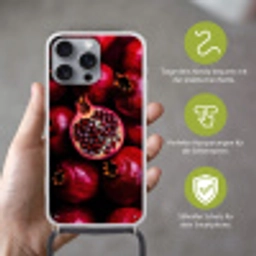 Granaatappel - Rood - Fruit Hoesje iPhone 16 Pro Max met koord klein -sfeer2_DE