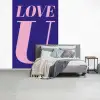 Love - Blauw - Valentijn fotobehang vinyl groot -slaapkamer