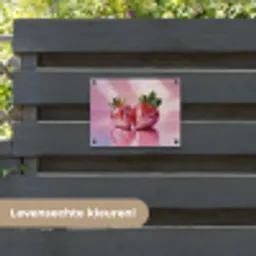 Disco - Fruit - Glitter - Strawberry tuinposter los doek klein -sfeer3