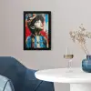 Graffiti - Vintage - Jongen - Street art - Neon - Banksy fotolijst zwart zonder passe partout klein -sfeer4
