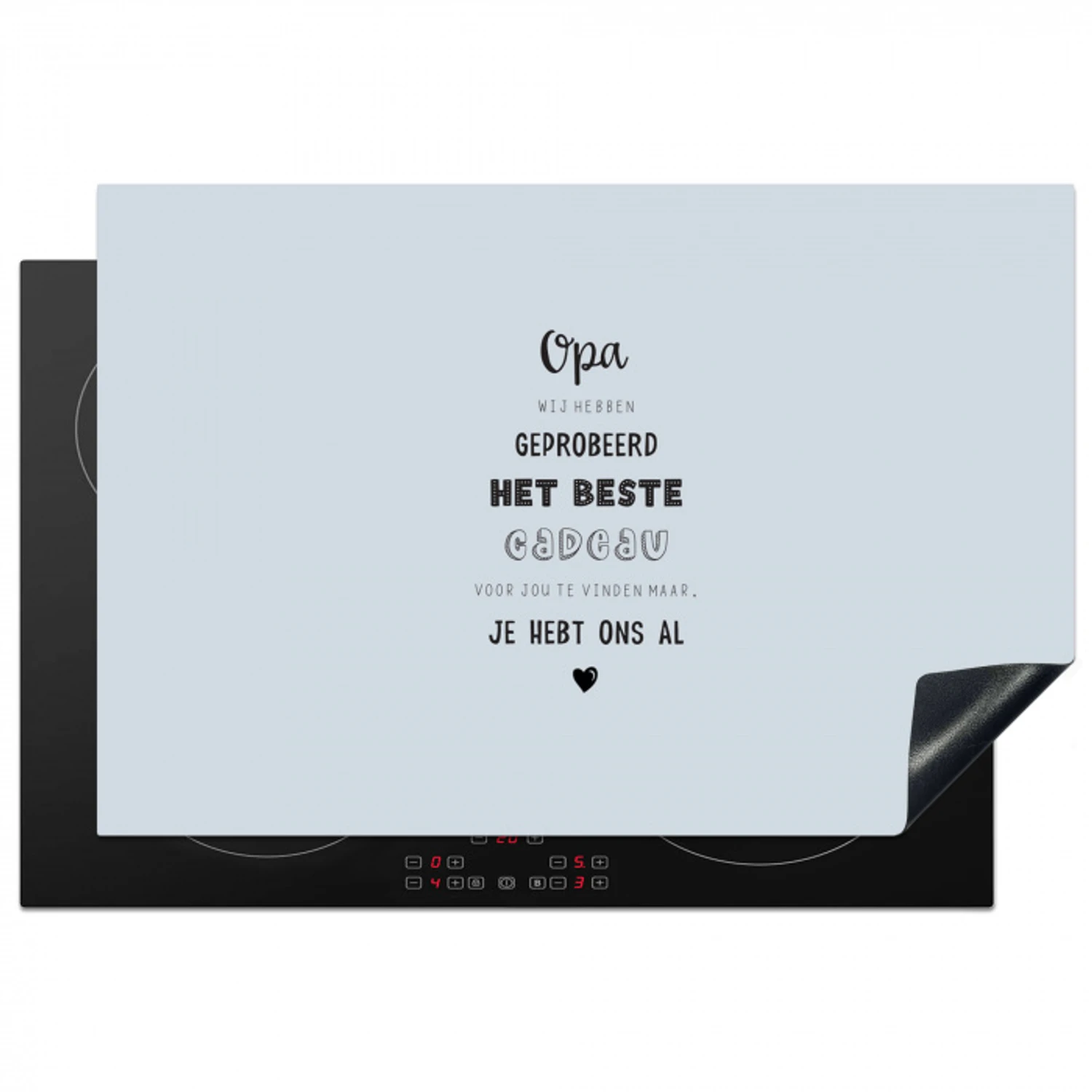 Vaderdag kados - Opa - Spreuken - Het beste cadeau - Quote Inductie beschermer vinyl 3mm klein -3d