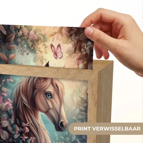 Paard - Bloemen - Vlinders Light Box met kabel (Kinderlampje) klein -USP_websiteprintNL