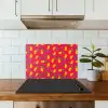 Roze - Mango - Blauwe - Streepjes keuken achterwand spatscherm klein 900 -sfeer2