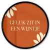 Oranje - Wijntje - Quote Fotolijst rond zonder passe partout klein -3d