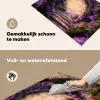 Poort - Paars - Bloemen Inductie beschemer met haakjes klein -ky-schoon-nl
