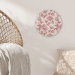 Pioenrozen - Modern -  Rood Akoestische PET Vilt - Rond klein 838 -sfeer4