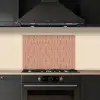 Zalmroze - Patroon - Geometrisch keuken achterwand spatscherm klein 900 -sfeer1