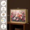 Klaprozen - Roze - Bloemen - Botanisch - Kunst Light Box met batterij (Wandlamp) middel -USP_websiteoverzichtNL