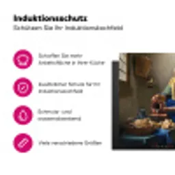 Het melkmeisje - Kunst - Oude meesters - Vermeer Inductie beschermer vinyl 3mm klein -zzzzzzz-lf-ups