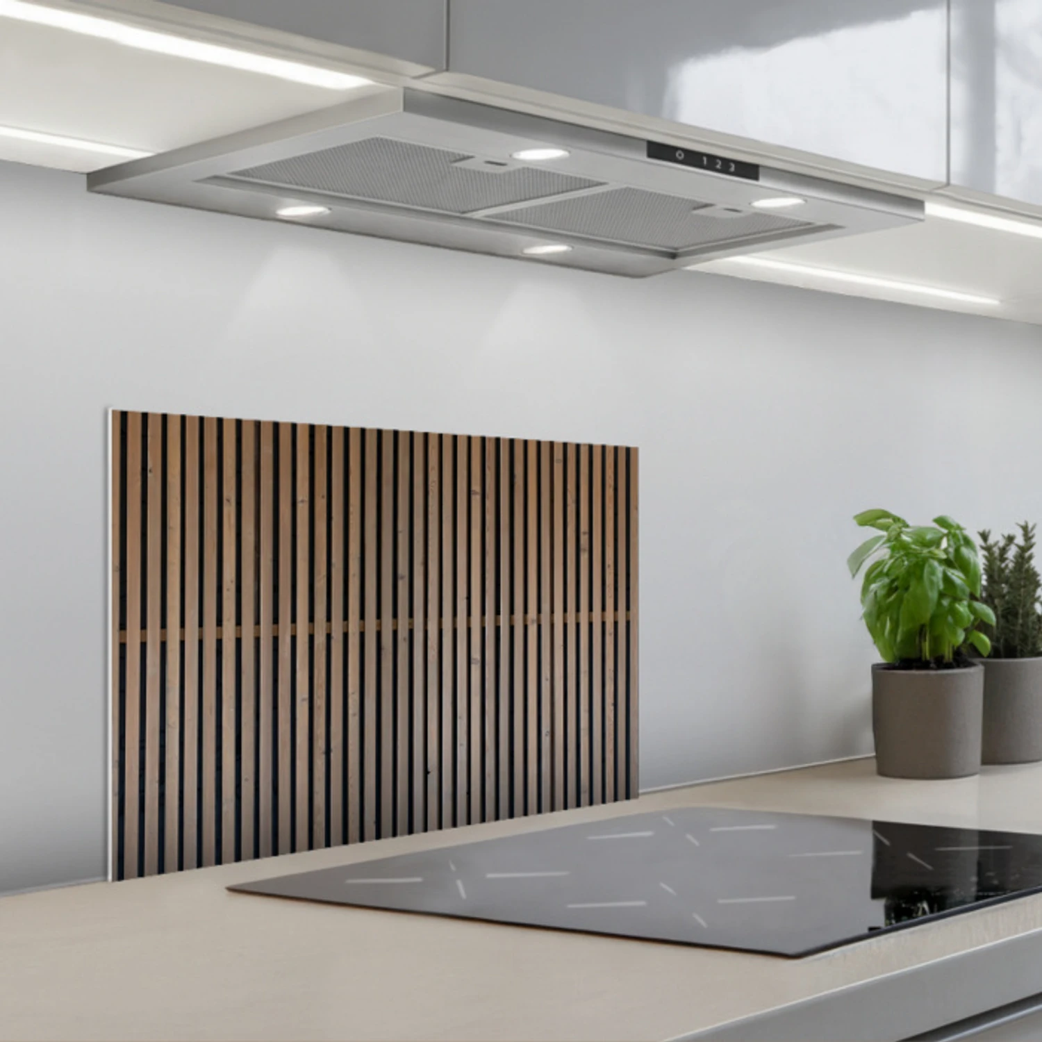 Vintage - Hout - Design - Structuur keuken achterwand spatscherm klein -3d_schuin