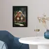 Kerst - Gnomen - Peperkoekhuisje - Rood - Groen fotolijst zwart zonder passe partout klein -sfeer4