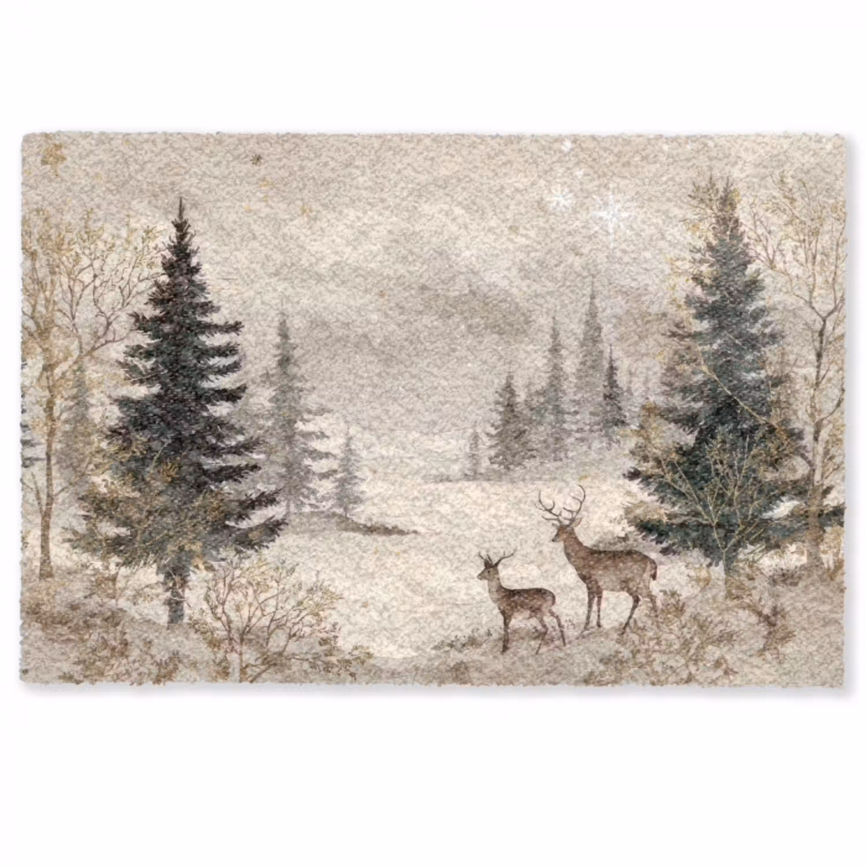 Bos - Herten - Winter - Sneeuw Deurmat klein -zkaufland3d