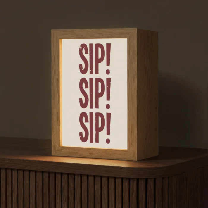 Japandi - Vintage - Decoratie - Rood Light Box met kabel (Tafellamp) klein -z3d_website