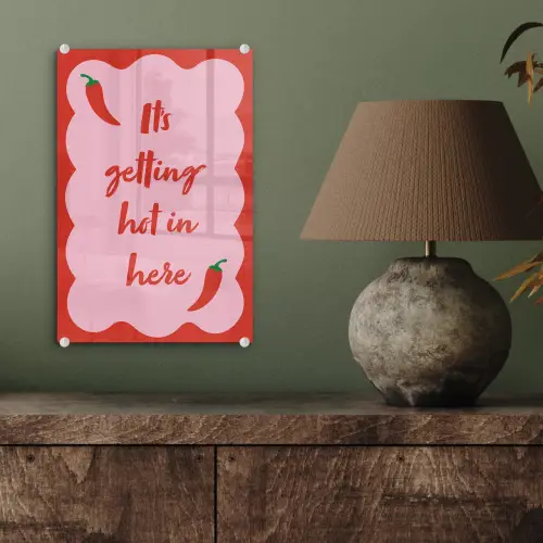 Chilipeper - Red - Hot - Quotes plexiglas 5mm klein -sfeer3