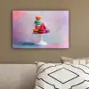 Macarons - Schaal - Pastel - Kleurrijk canvas 2cm klein -sfeer3