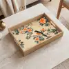 Vogel - Tak - Bloemen - Oranje Dienblad Rechthoek middel -sfeer1
