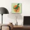 Dinosaurus - Groen - Planten - Cirkel aluminium wit klein -sfeer5