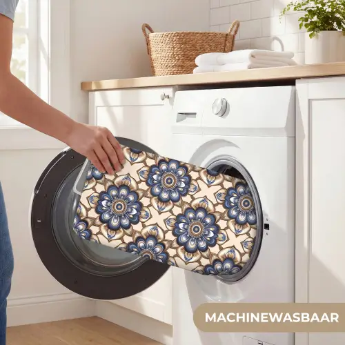 Floraal - Ornament - Blauw Badmat klein 997 -USP_WasbaarNL