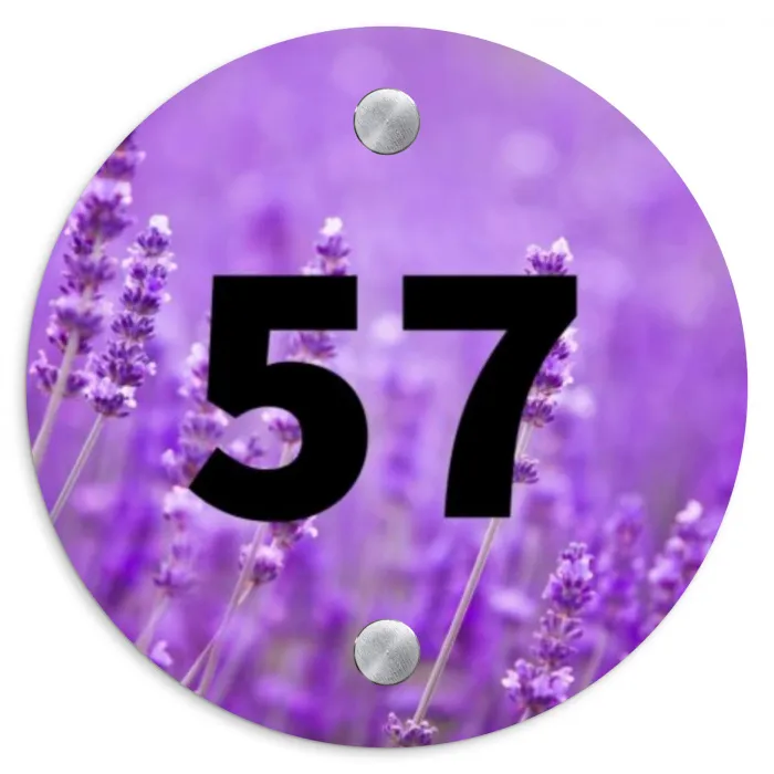 Lavendel - Traditioneel Naambord Rond klein -3d