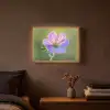 Bloem - Close up - Paars Light Box met batterij (Wandlamp) middel -sfeer4
