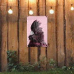 Kaketoe - Vogel - Roze tuinposter los doek klein -sfeer1