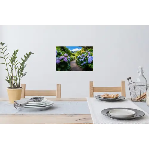 Hortsensia - Pad - Bloemen Muursticker klein -eettafel