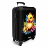 Eend met tropische bloemen NBS - Handbagage koffer - Unisex middel -productfoto_3d
