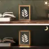 Blad - Wit - Minimalistisch Light Box met kabel (Tafellamp) klein -sfeer3