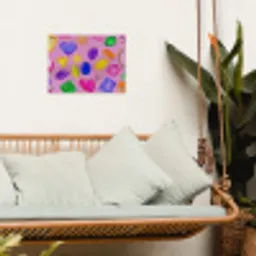 Edelstenen - Vormen - Hartje - Kleurrijk tuinposter los doek klein -sfeer7