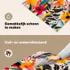 Bloemen - Bladeren - Abstract - Kleurrijk Inductie beschemer met haakjes klein -ky-schoon-nl