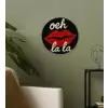 Lip - Rood - Quote Wandcirkel kunststof plaat 5mm dik klein -sfeer3