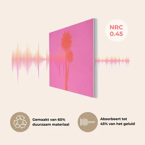 Palmbomen - Modern - Roze PET vilt klein -USP_NL