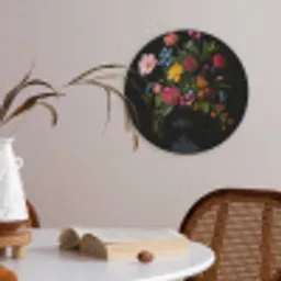 Bloemen - Vrolijk - Vaas Akoestische PET Vilt - Rond klein -sfeer3