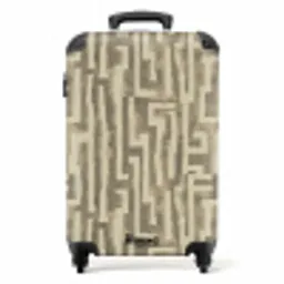 Abstract - Geometrisch - Groen NBS - Handbagage koffer - Volwassenen Unisex middel -productfoto_recht
