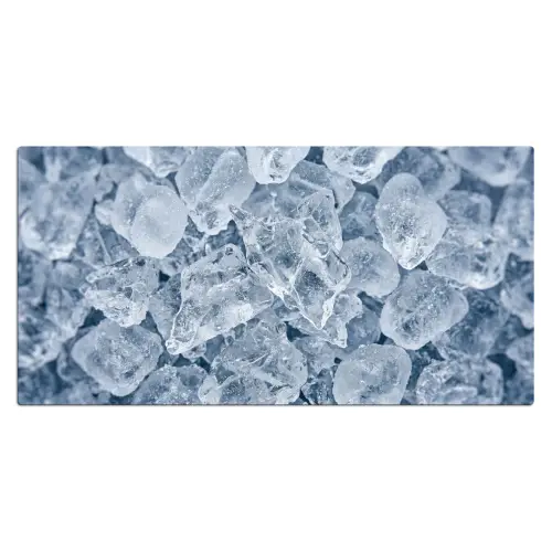 Ijsblokjes - Water - Blauw Muismat XXL klein -3d_leeg