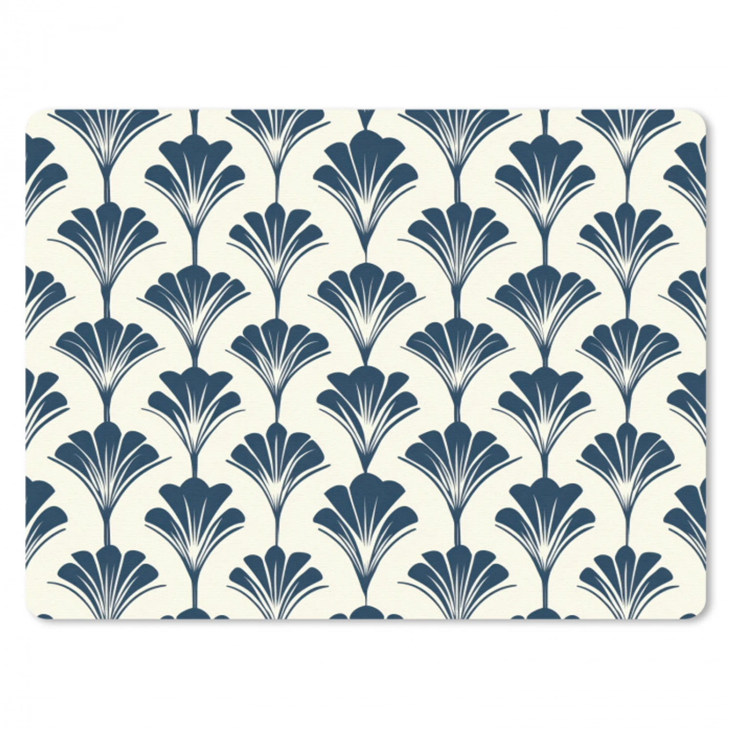 Klassiek - Motief - Blauw muismat rubber klein 262 -3d