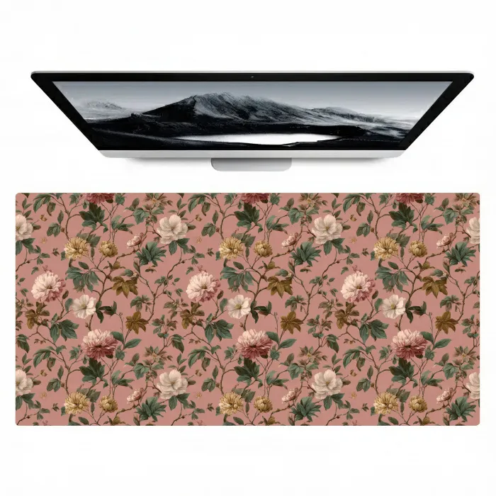 Bloemen - Klassiek - Roze Muismat XXL klein 681 -zzz3d