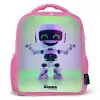 Robot met paars en groen licht Kinderrugzak - Roze middel -3d