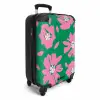Pastel bloemen - Roze met groen NBS - Handbagage koffer - Kinderen Unisex middel -productfoto_3d