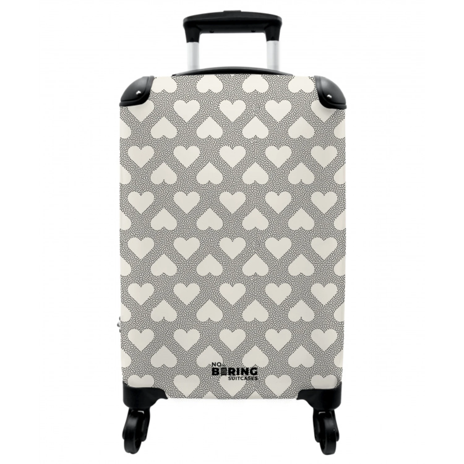 Valentijn stippen patroon zwart NBS - Handbagage koffer - Vrouwen middel -3d