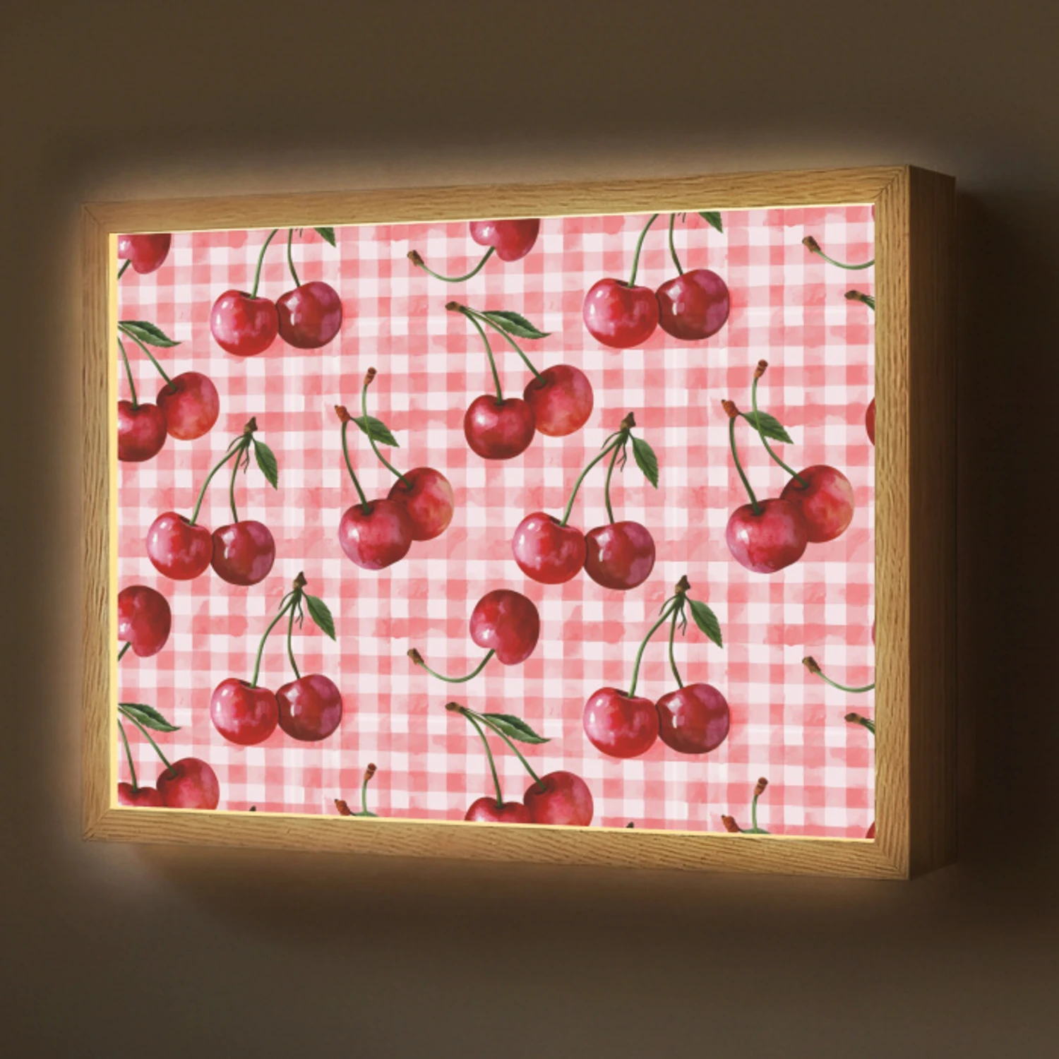 Kersen - Blokken - Rood Light Box met batterij (Wandlamp) middel 907 -z3d_website