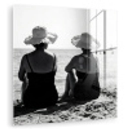 Vrouwen - Zonnehoed - Strand - Zwart - Wit plexiglas 5mm klein -zzzproduct_nieuw