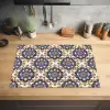 Floraal - Ornament - Blauw Inductie beschermer vinyl 3mm klein 276 -sfeer5